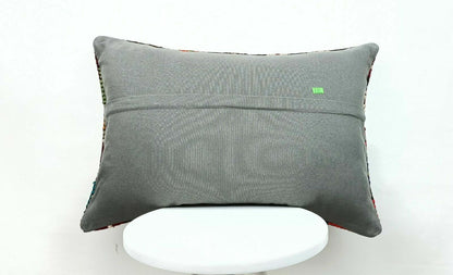 Kilim Lumbar Pillow Handknotted Oushak Rug Oriental Bohemian Ethinc Cushion E510