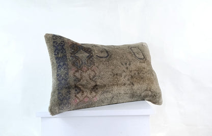 Kilim Pillow Cover 12x20 Turkish Handmade Sofa Couch Floor Lumbar Cushion E959