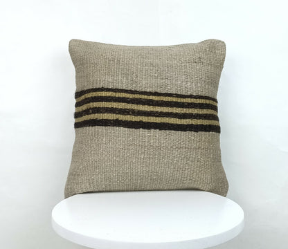 14x14 Kilim Cushion Cover Turkish Ottoman Boho Rustic Throw Pillow Case  A341