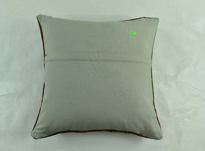 18"x18" Kilim Pillow Cover  Handmade Turkish Vintage Cushion Tribal Lumbar 2993