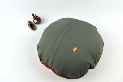 Kilim Round Pillow Cover 18" in Tribal Vintage Turkish Carpet Round Cushion 4959