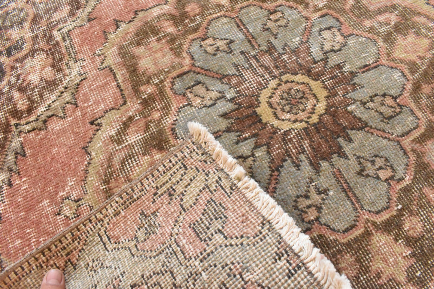 Oushak Kilim 3x10.6 ft Vintage Handwoven Runner Rug Traditional Wool Kilim C01