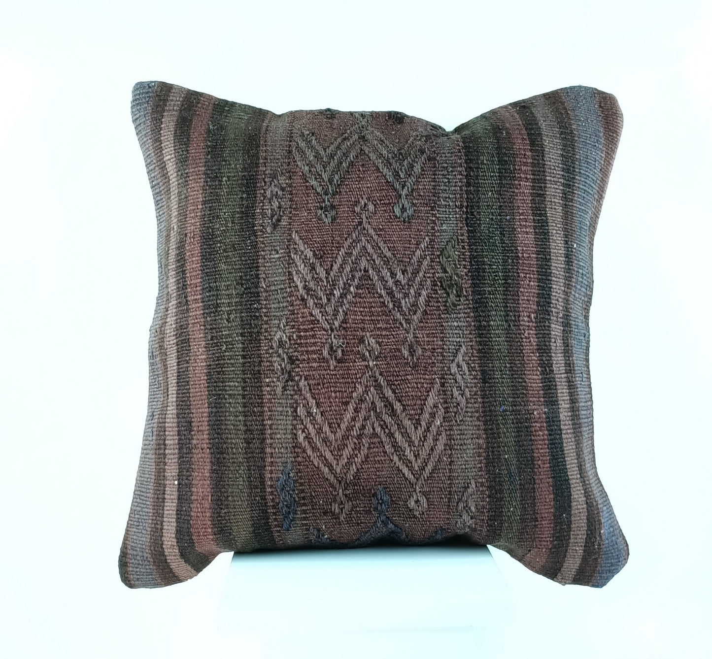18"x18" Kilim Pillow Cover  Handmade Turkish Vintage Cushion Tribal Lumbar 2360