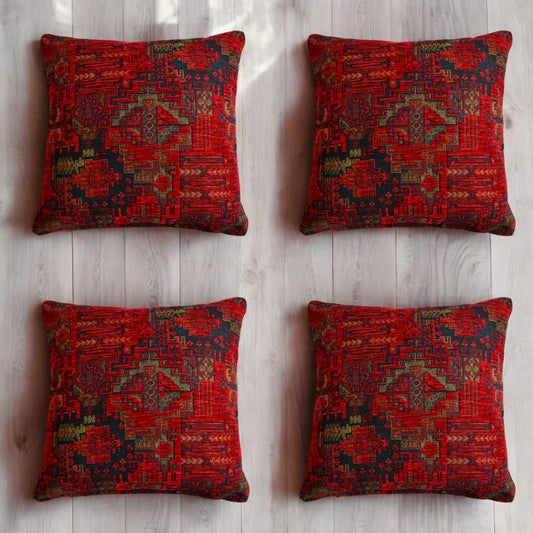 4 pcs / set Kilim Design Pillow Cover Throw Cushion Sofa Couch Boho Lumbar Case