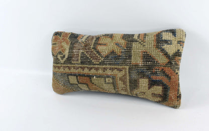 Turkish Cushion Cover 8"x16" Handmade Vintage Boho Ethnic Throw Pillow Case 4438