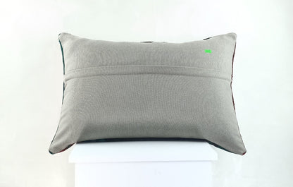 Kilim Pillow Cover 16x24 Tribal Vintage Turkish Carpet Lumbar Pillow Cover 2256