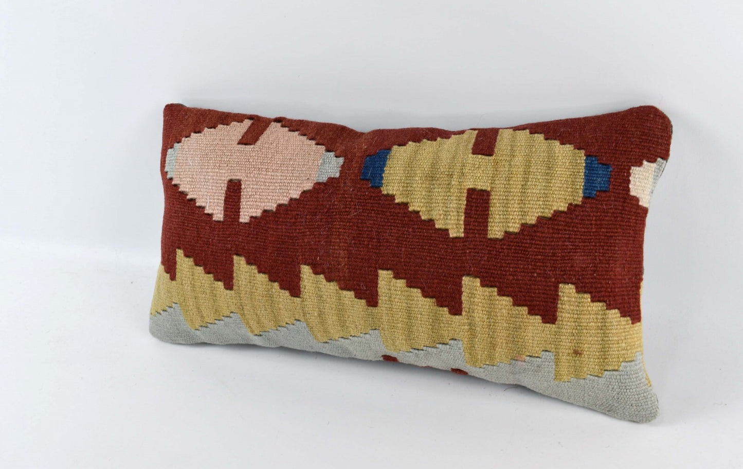 Turkish Cushion Cover 8"x16" Handmade Vintage Boho Ethnic Throw Pillow Case 4454