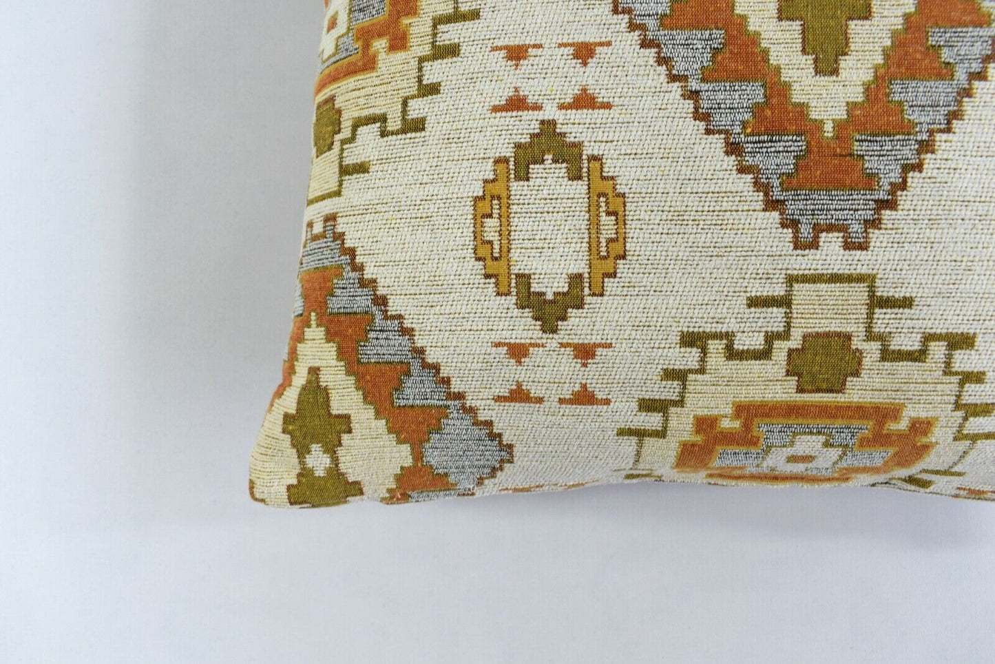 Turkish Woven Fabric Kilim Pattern Decorative Lumbar Pillow Cover Ethnic Tribal