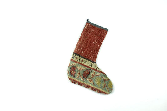 Kilim Christmas Stocking Vintage Rug Stocking Ethnic Decorative Xmas Socks S846