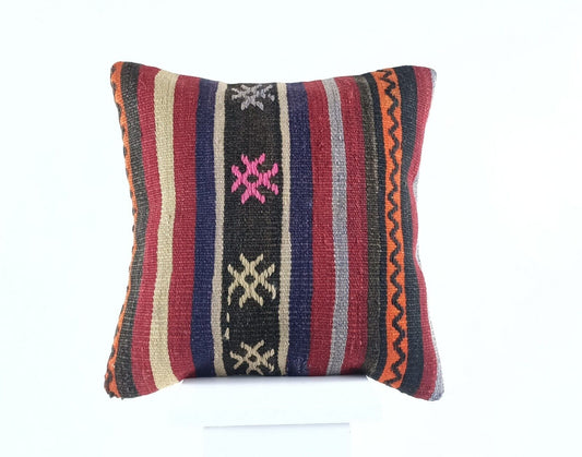 16x16 Ethnic Vintage Turkish Rug Pillow Cover Home Decorative Boho Cushion E814