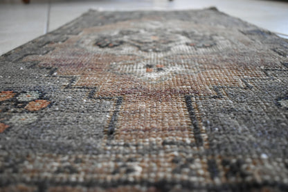 Oushak Runner 2.5x1.3 ft Vintage Turkish Rug Small Runner Anatolian Rug Y09