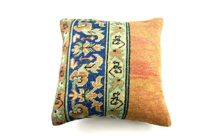 20x20 Kilim Pillow Cover Handmade Vintage Oushak Kilim Cushion Cover 4082