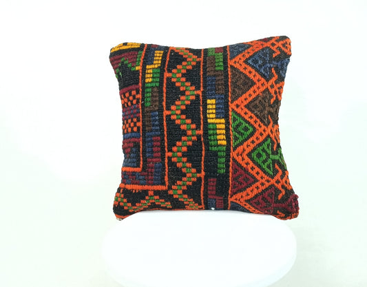 16x16 Ethnic Vintage Turkish Rug Pillow Cover Home Decorative Boho Cushion 1608