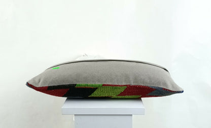 Kilim Pillow Cover 8x16 in Handmade Oriental Rug Tribal Ethnic Lumbar Case A1369