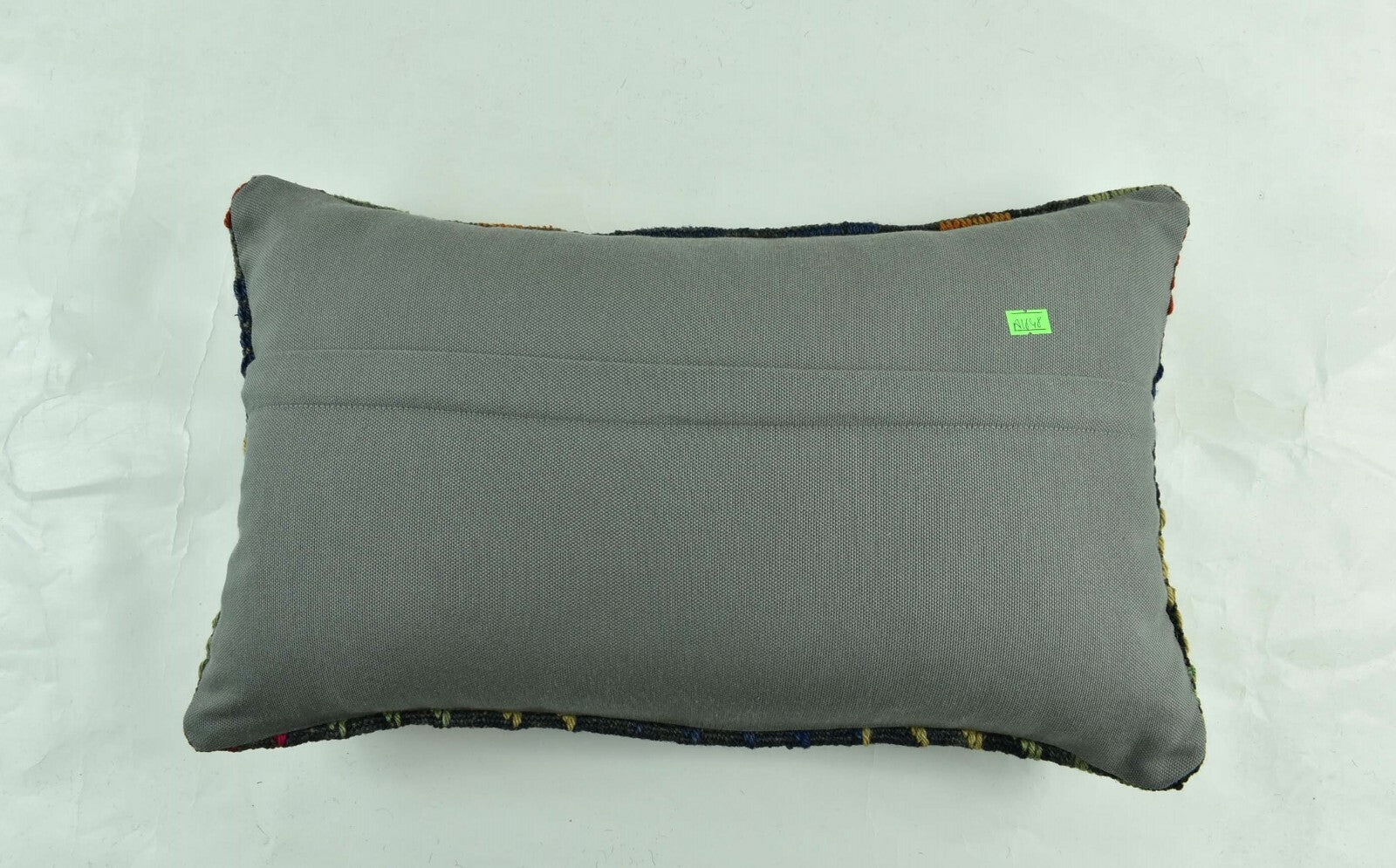 Kilim Pillow Cover 12x20 Turkish Handmade Vintage Couch Lumbar Cushion  A1848