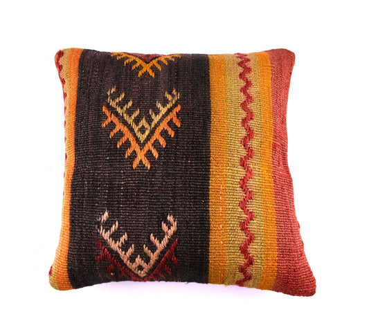 16x16 Ethnic Vintage Turkish Rug Pillow Cover Home Decorative Boho Cushion 4512