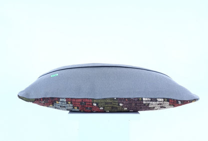 Kilim Pillow Cover 12x20 Handmade Turkish Rug Boho Ethnic Lumbar Cushion 1909