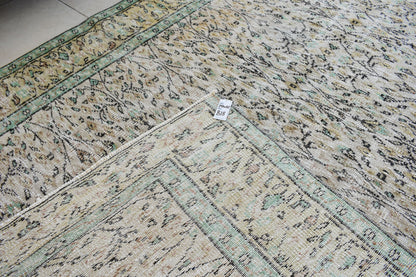 Large Turkish Rug 8.1x5.2 ft Vintage Rug Faded Oushak Rug Living Room Carpet B18