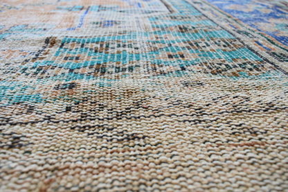 Large Turkish Rug 8.8x5.5 ft Vintage Rug Faded Oushak Rug Living Room Carpet B20