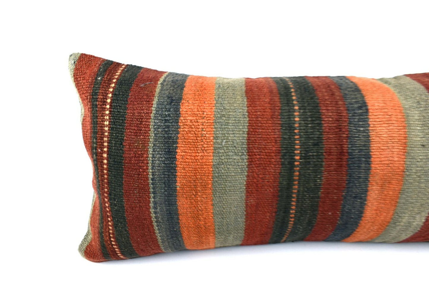 Kilim Pillow Cover 12x36 Handwoven Ethnic Vintage Handwoven Kilim Cushion A3240