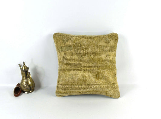 Kilim Pillow Cover 14x14 Vintage Home Decorative Sofa Couch Cushion A2198