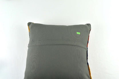 18"x18" Kilim Pillow Cover  Handmade Turkish Vintage Cushion Tribal Lumbar 3401