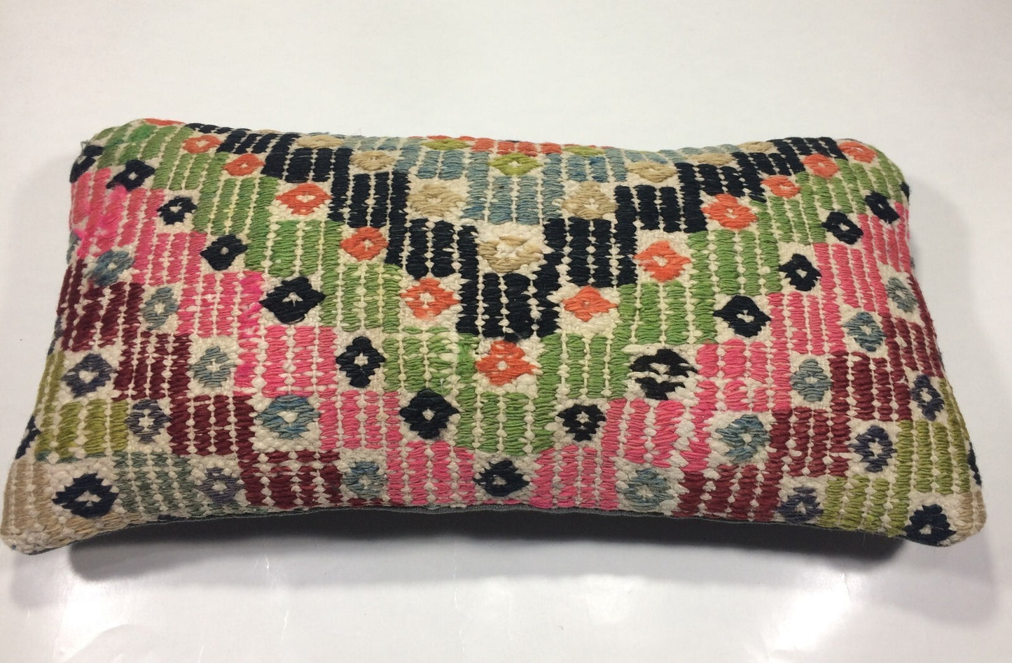 Turkish Cushion Cover 8"x16" Handmade Vintage Boho Ethnic Throw Pillow Case 950