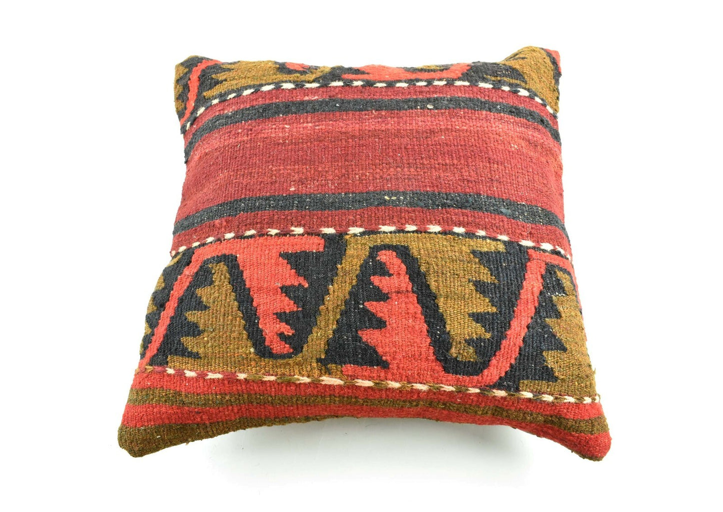 18"x18" Kilim Pillow Cover  Handmade Turkish Vintage Cushion Tribal Lumbar 3048