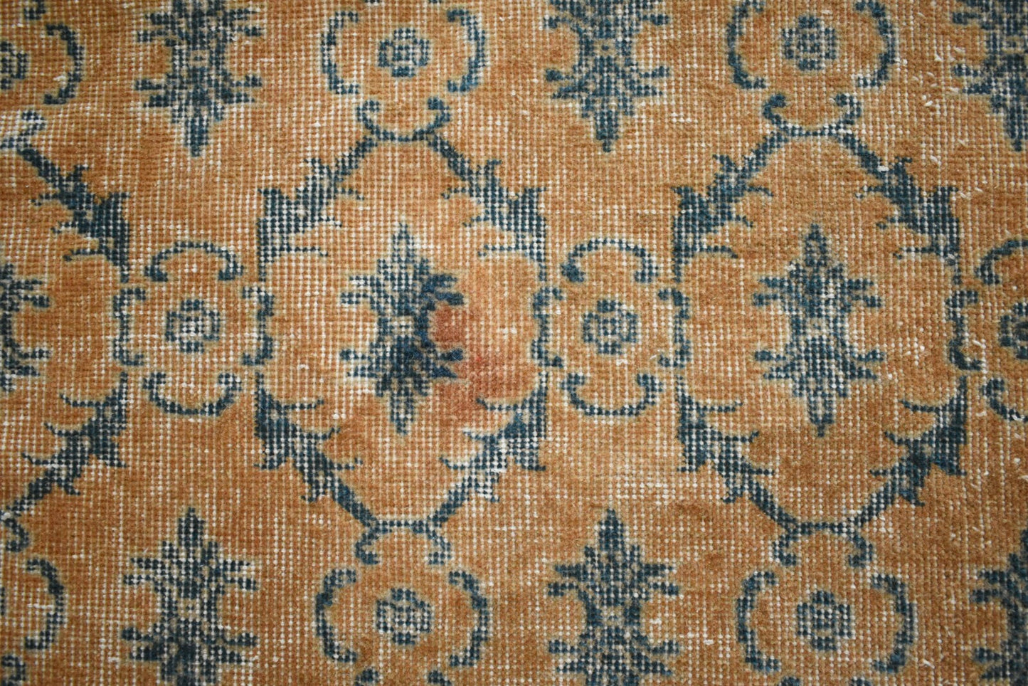 Oushak Runner 7.6x3.8 ft Handwoven Turkish Runner Vintage Runner Floor Rug R02