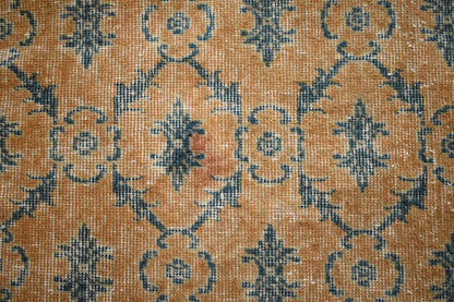 Oushak Runner 7.6x3.8 ft Handwoven Turkish Runner Vintage Runner Floor Rug R02