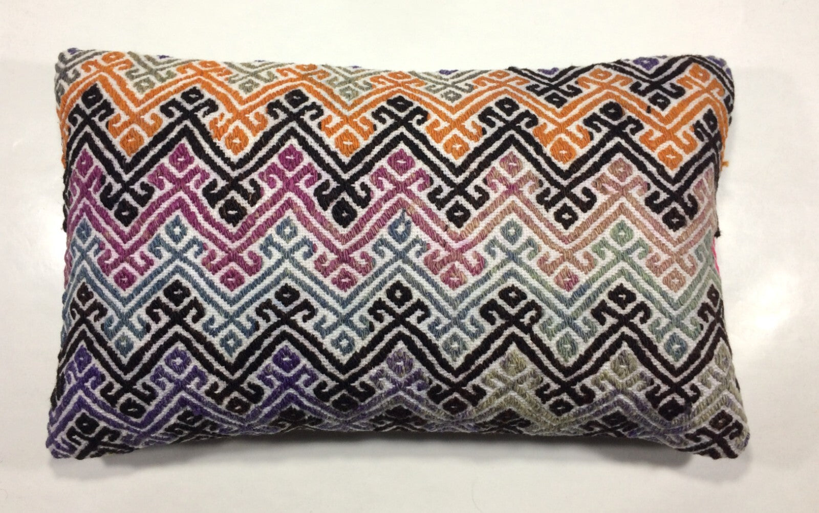 Kilim Pillow Cover 12x20 Handmade Turkish Rug Boho Ethnic Lumbar Cushion 864