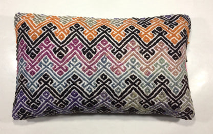 Kilim Pillow Cover 12x20 Handmade Turkish Rug Boho Ethnic Lumbar Cushion 864