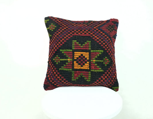 16x16 Ethnic Vintage Turkish Rug Pillow Cover Home Decorative Boho Cushion 1602