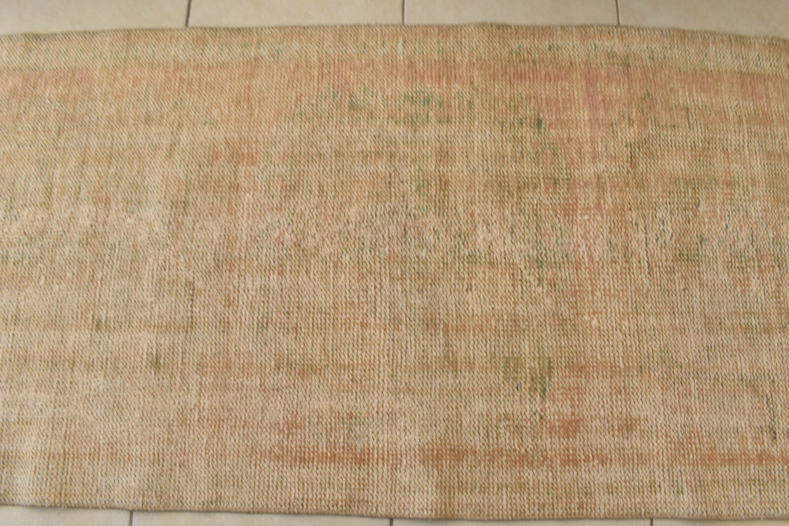 Vintage Oushak Runner 3 x 10.4 ft Handmade Wool Turkish Long Floor Rug C19