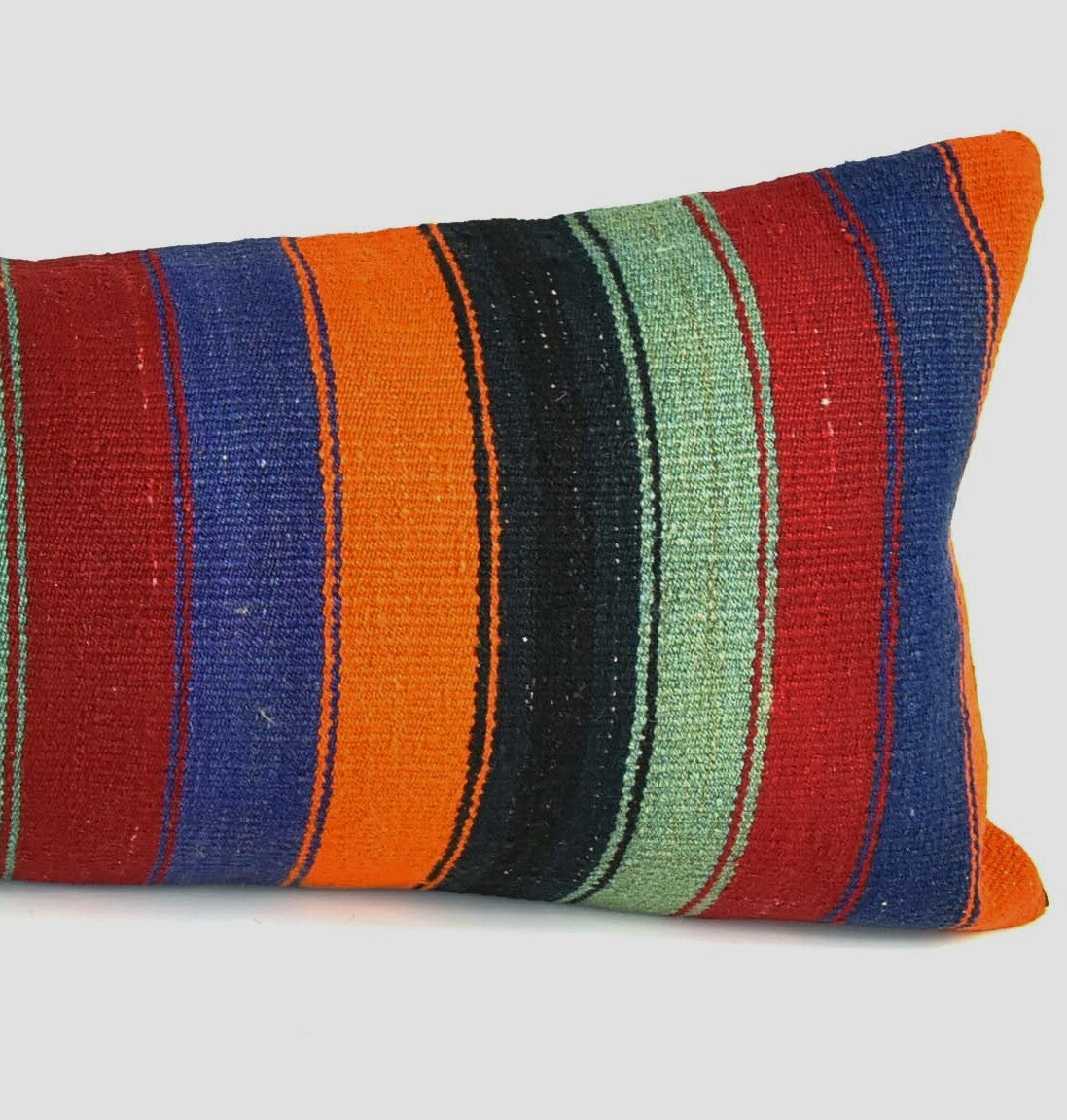 16x42 Kilim Pillow Cover Handmade Extra Large Turkish Lumbar Throw Pillow A2105