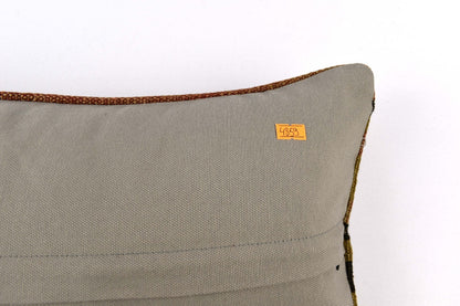 10x20 Kilim Lumbar Pillow Cover Vintage Ethnic Oushak Kilim Pillow Cover 4859