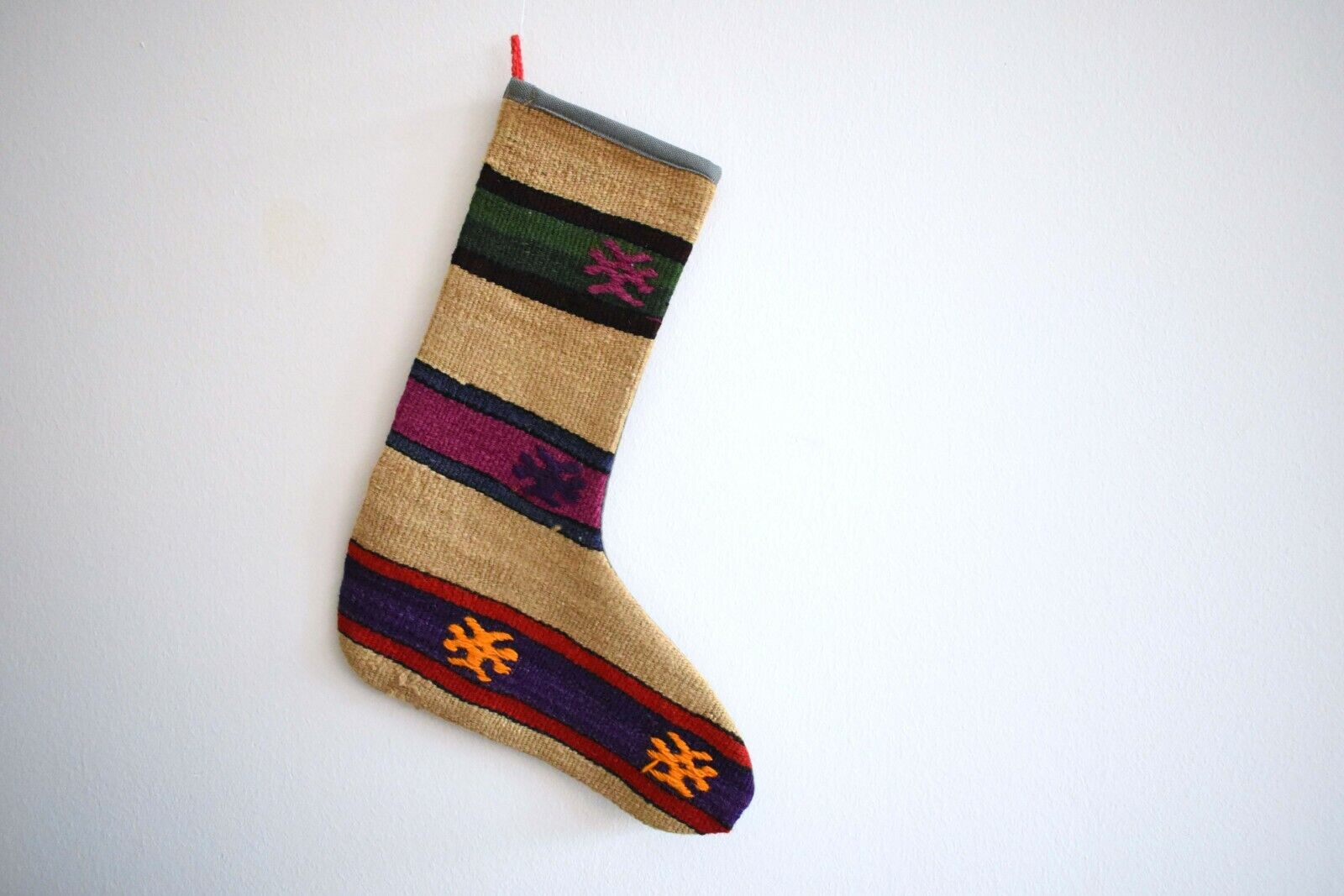 Rug Christmas Socks, Christmas Decoration, Kilim Christmas Stocking, S72