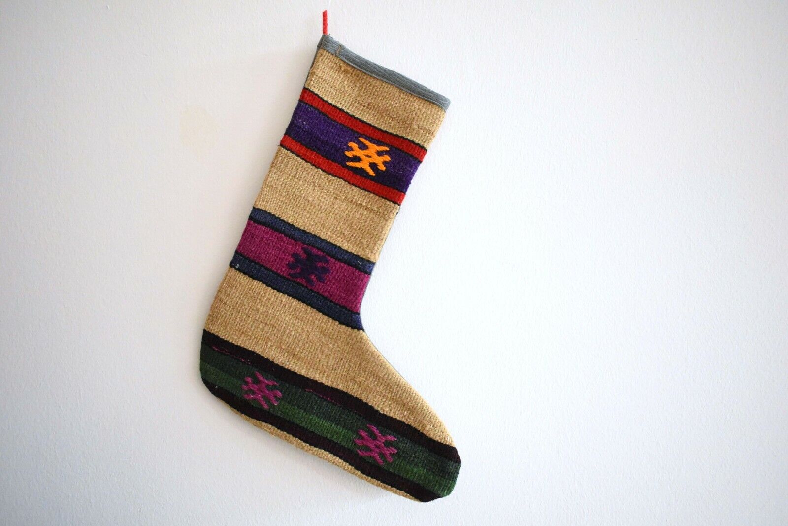 Rug Christmas Socks, Christmas Decoration, Kilim Christmas Stocking, S82