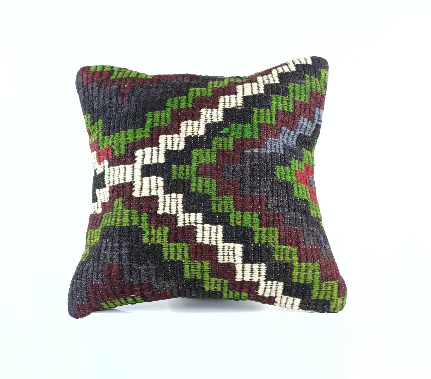 18"x18" Kilim Pillow Cover  Handmade Turkish Vintage Cushion Tribal Lumbar E1387