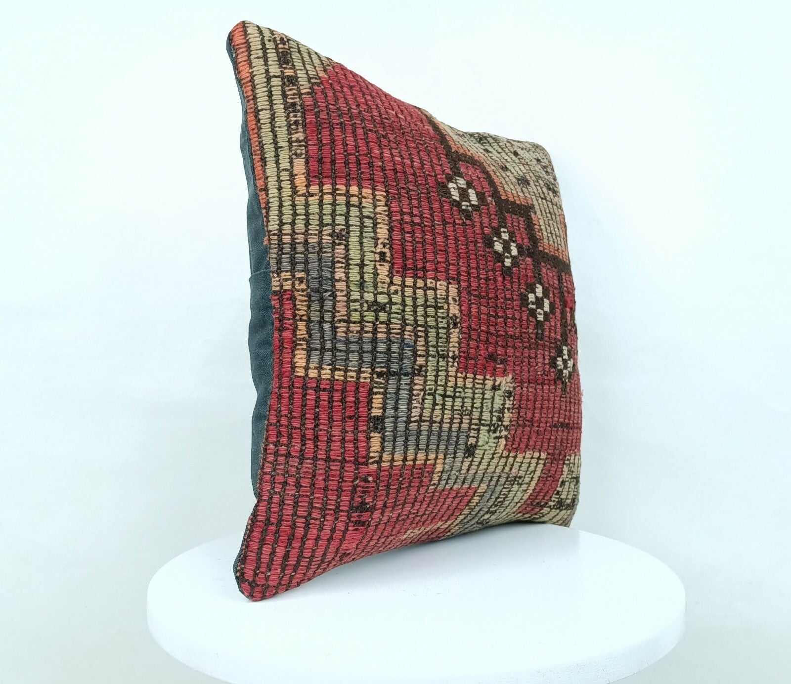 Kilim Pillow Cover 14x14 Handmade Anatolian Traditional Ottoman Cushion  A337