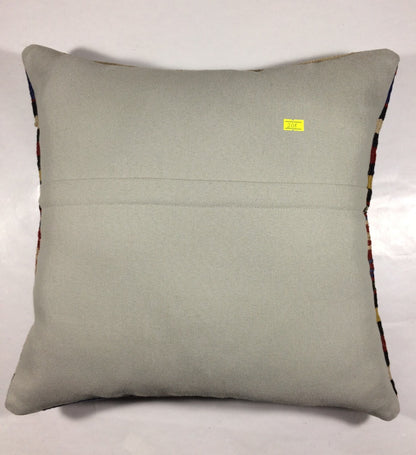 18"x18" Kilim Pillow Cover  Handmade Turkish Vintage Cushion Tribal Lumbar 208