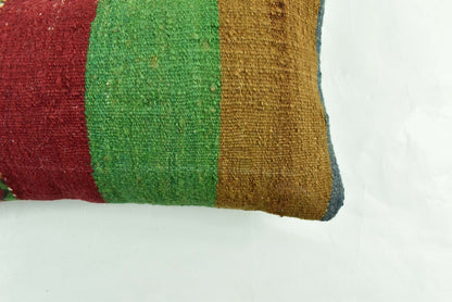 Turkish Cushion Cover 8"x16" Handmade Vintage Boho Ethnic Throw Pillow Case 3134