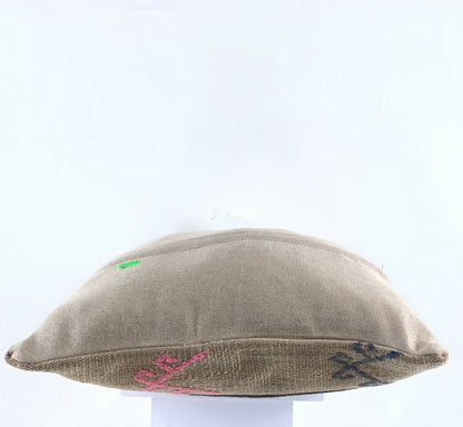 Turkish Handmade Kilim Pillow Cover 16x16 Home Decorative Wool Throw Lumbar A625