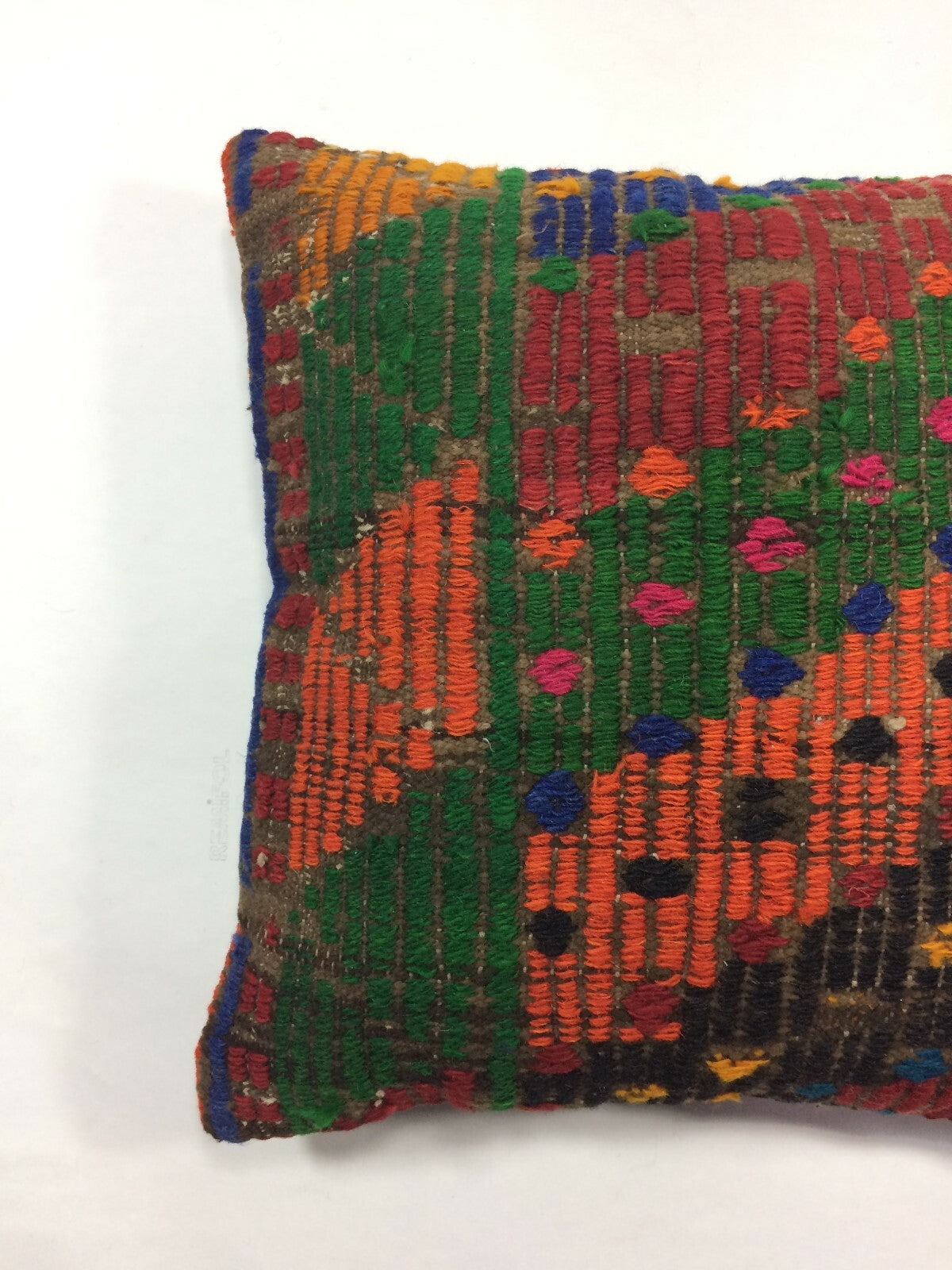 16x16 Kilim Pillow, Turkish Oushak Cushion Aztec Ethnic Throw Boho Tribal A25