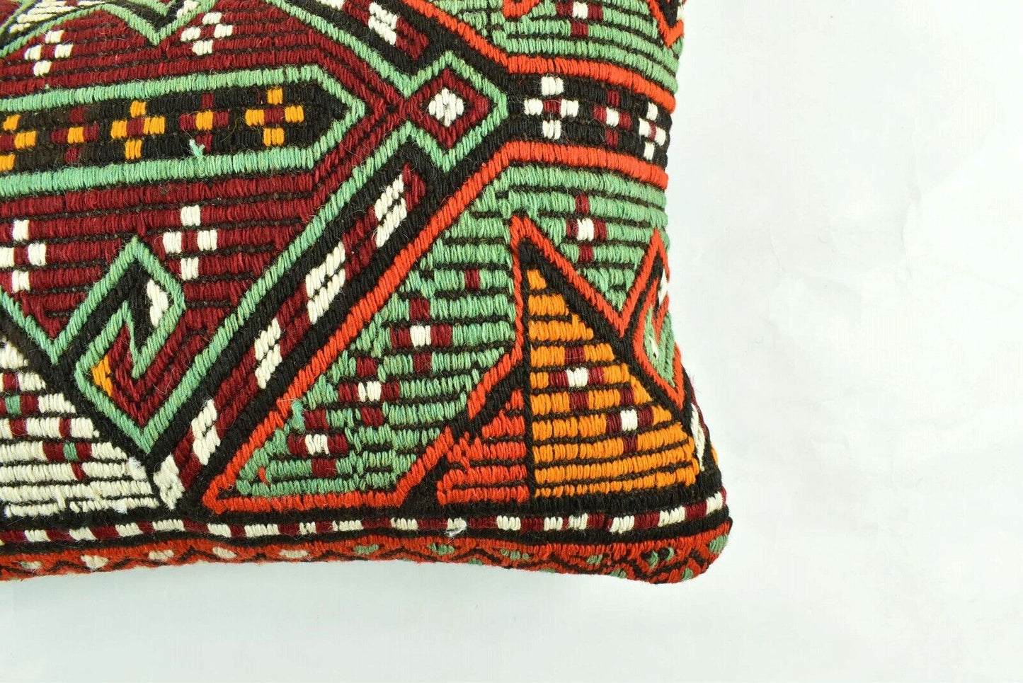 Kilim Pillow Cover 12x20 Turkish Handmade Sofa Couch Floor Lumbar Cushion A1788