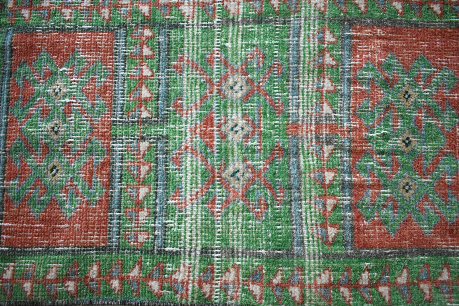 Small Turkish Runner 2.5x1.2 ft Vintage Oushak Rug Anatolian Rug Faded Rug Y04