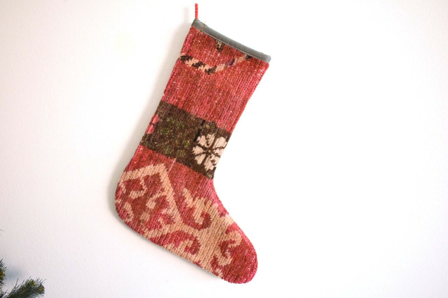 Christmas Stocking Kilim Christmas Sock Rug Gift Stocking Xmas Decor Socks S242