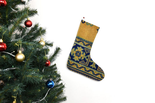 Kilim Christmas Stocking Vintage Rug Stocking Ethnic Decorative Xmas Socks S906