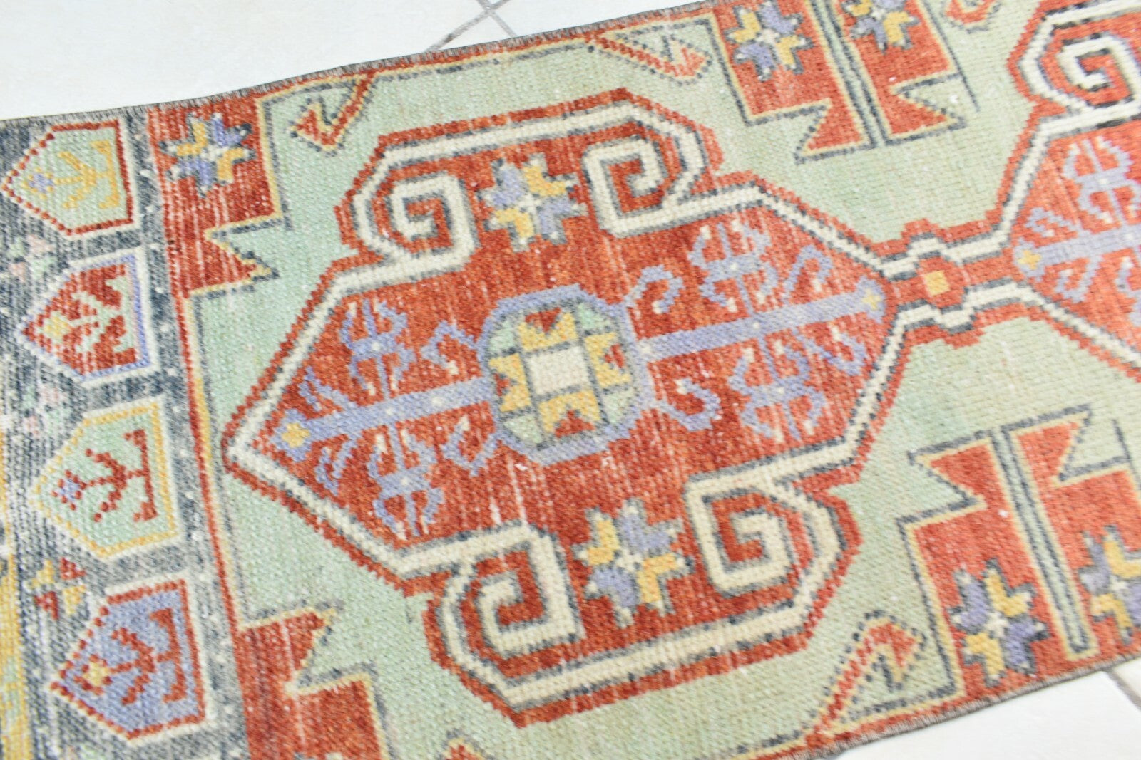 Anatolian Runner 3x1.3 ft Vintage Turkish Runner Oushak Runner Rug Y36