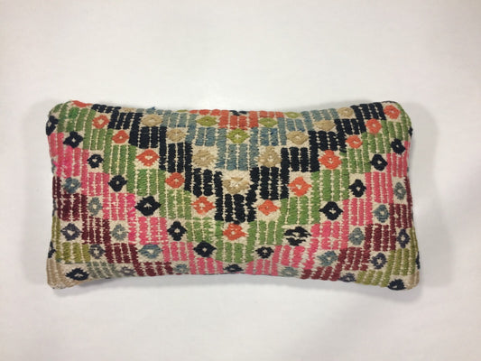 Turkish Cushion Cover 8"x16" Handmade Vintage Boho Ethnic Throw Pillow Case 950